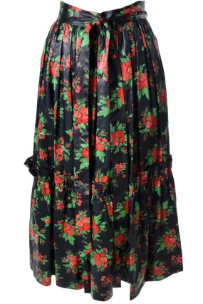 1970s Vintage Yves Saint Laurent Rive Gauche Russian Style Skirt