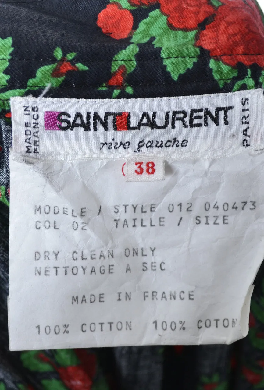 1970s Vintage Yves Saint Laurent Rive Gauche Russian Style Skirt
