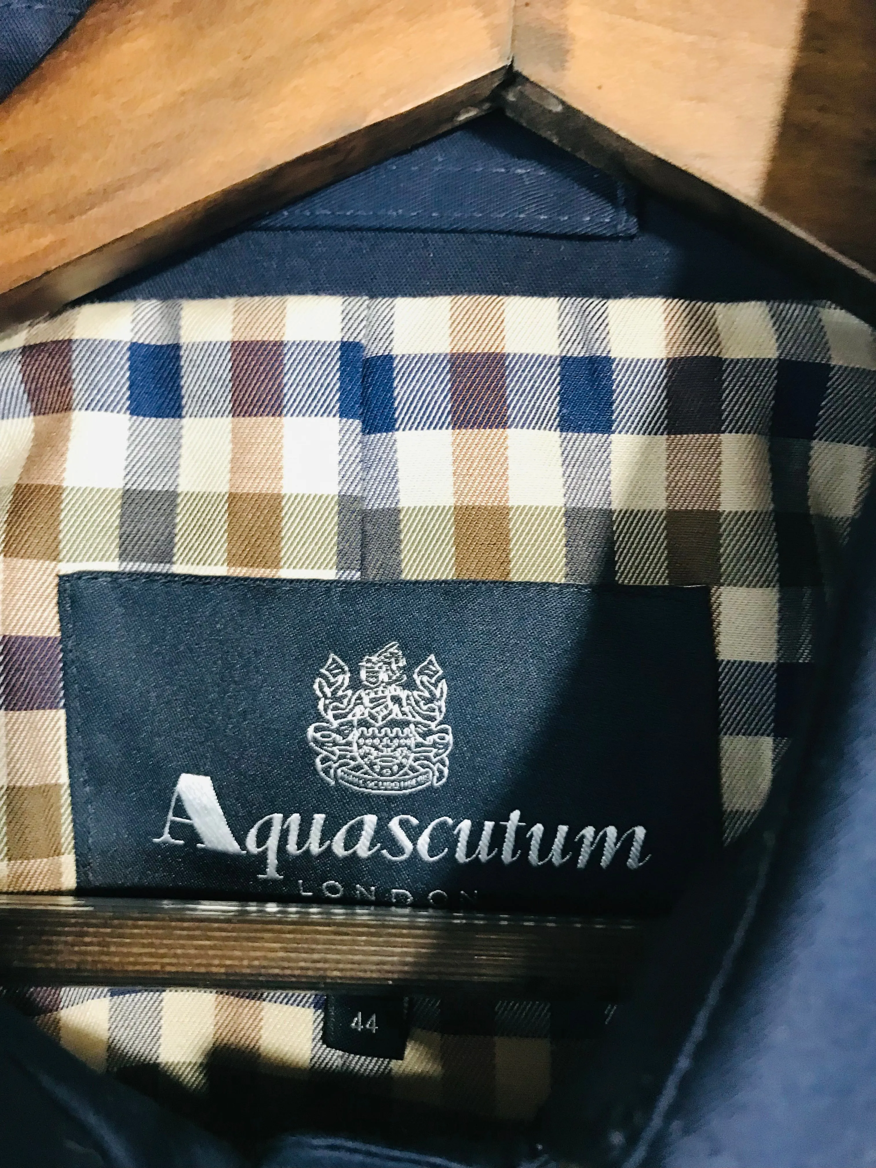 Aquascutum Women's Cotton Trench Coat | IT44 UK12 | Blue