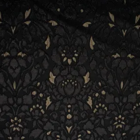 Black with Gold Metallic Brocade