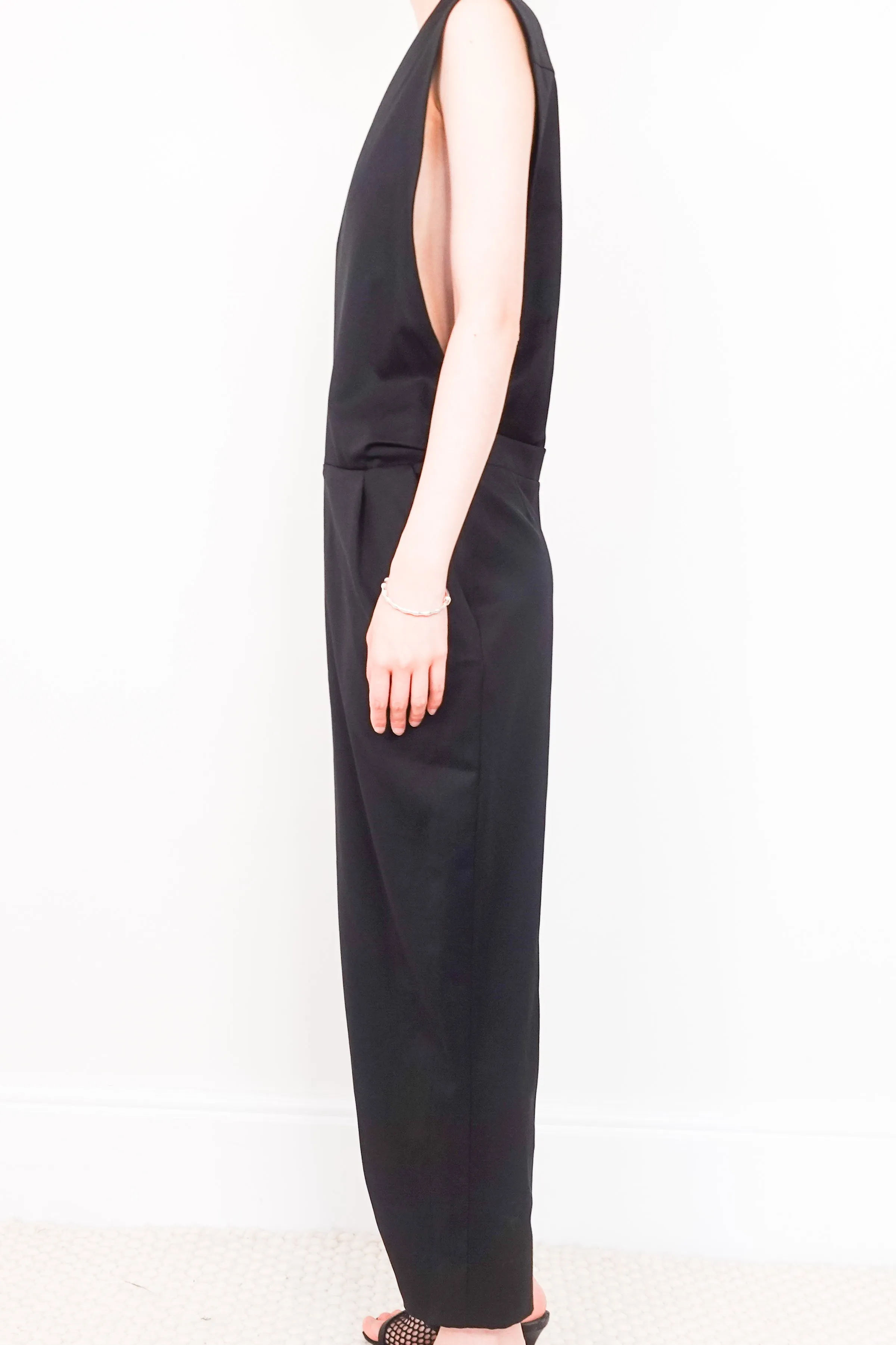 Black wool jumpsuit RRP £300
