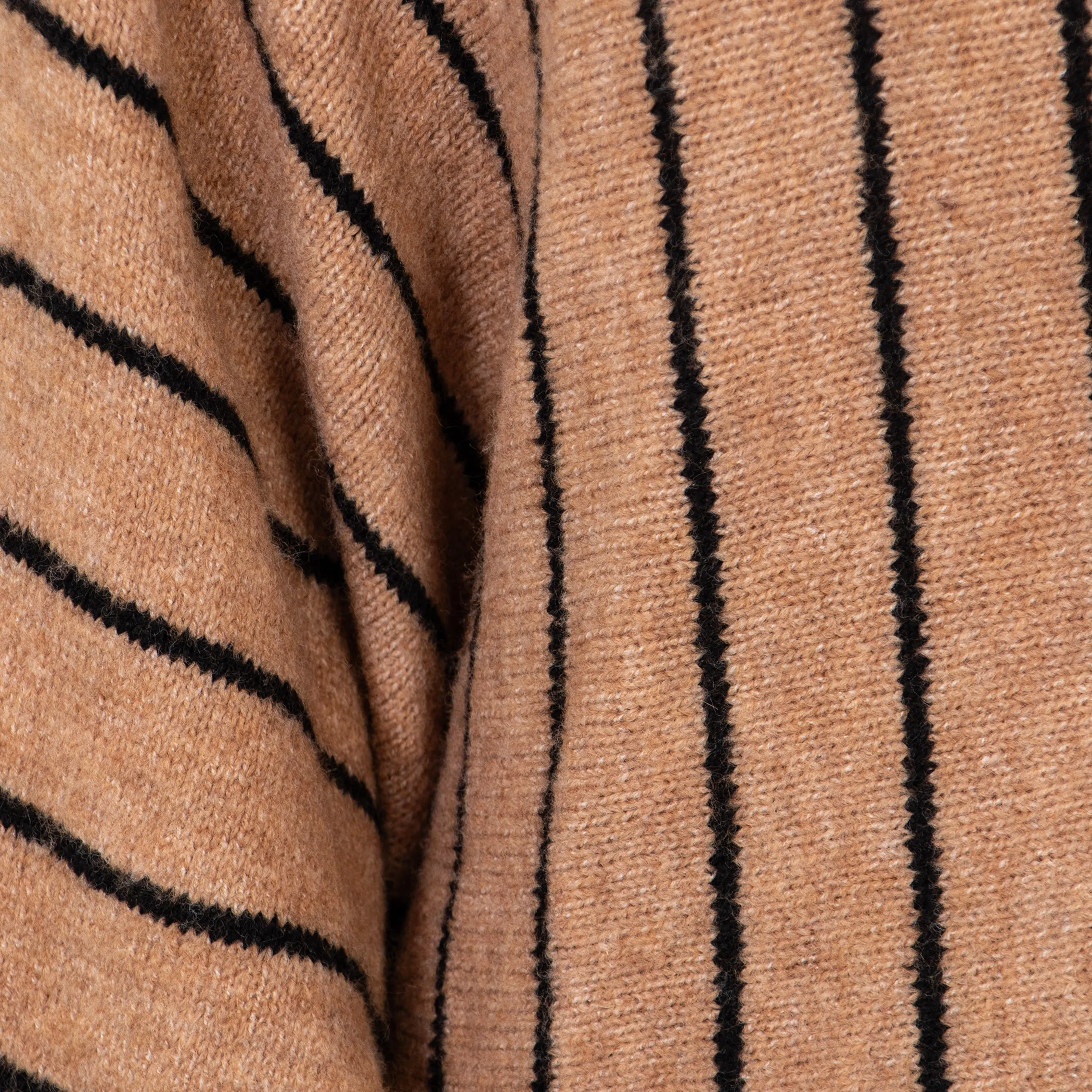 Blythe Batwing Jumper - Beige/Black, Striped