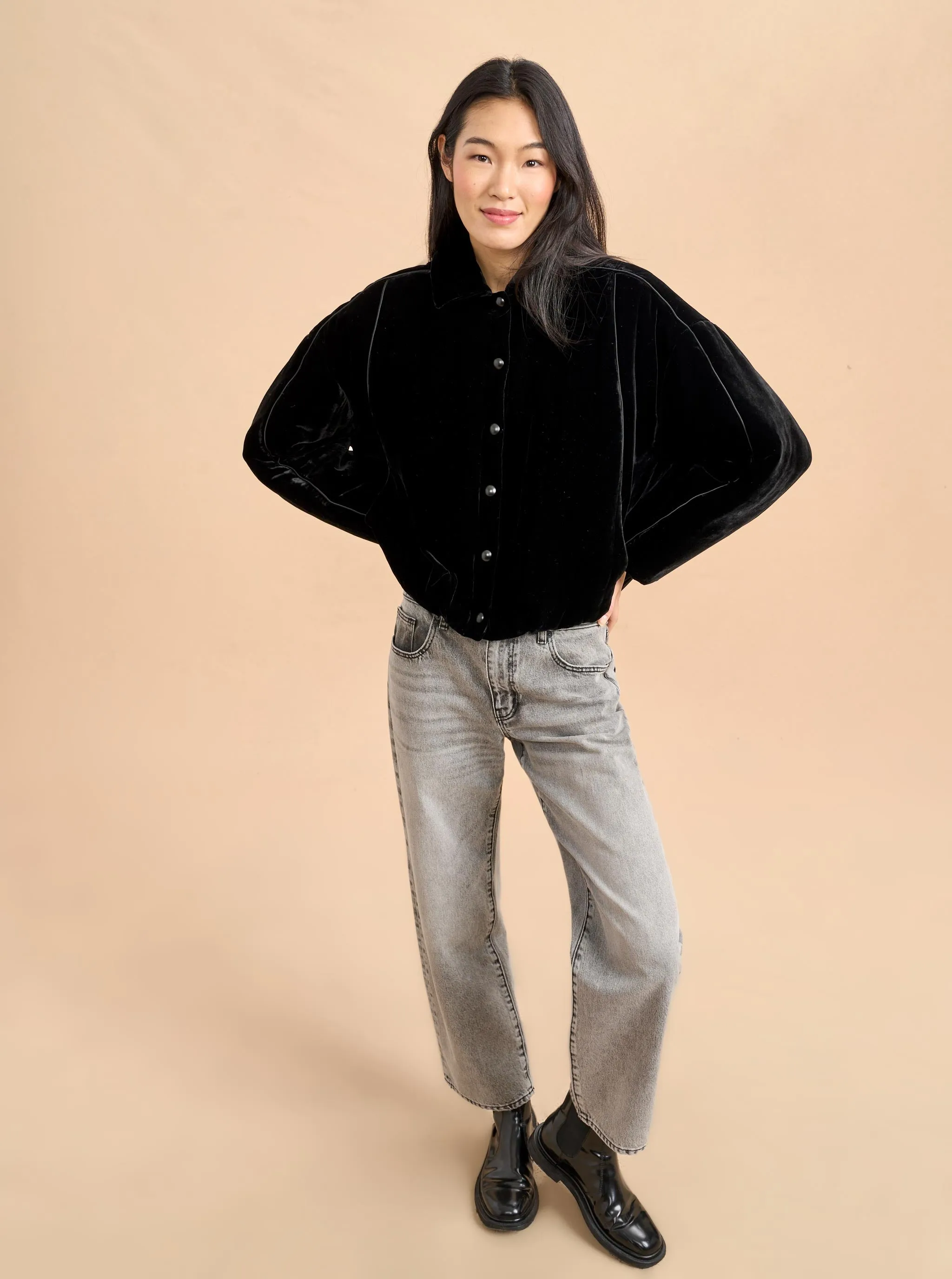 Celia Velvet Bomber