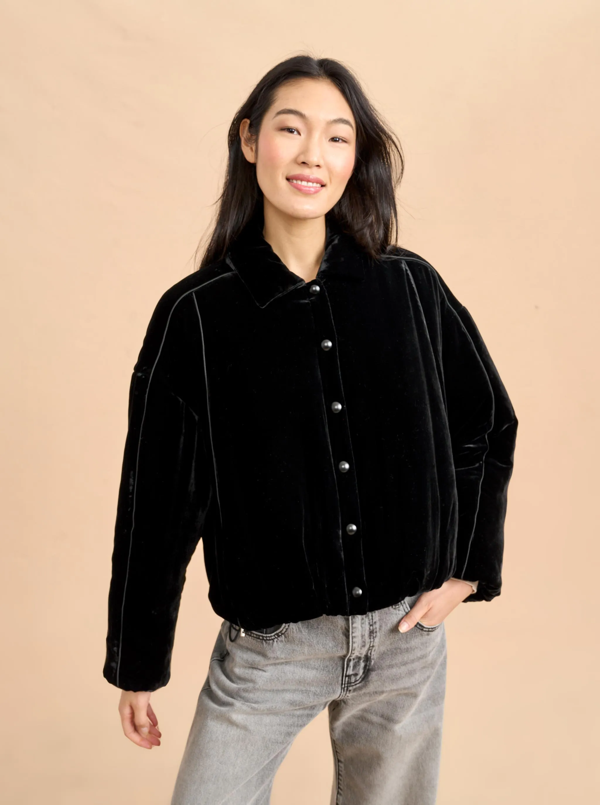 Celia Velvet Bomber