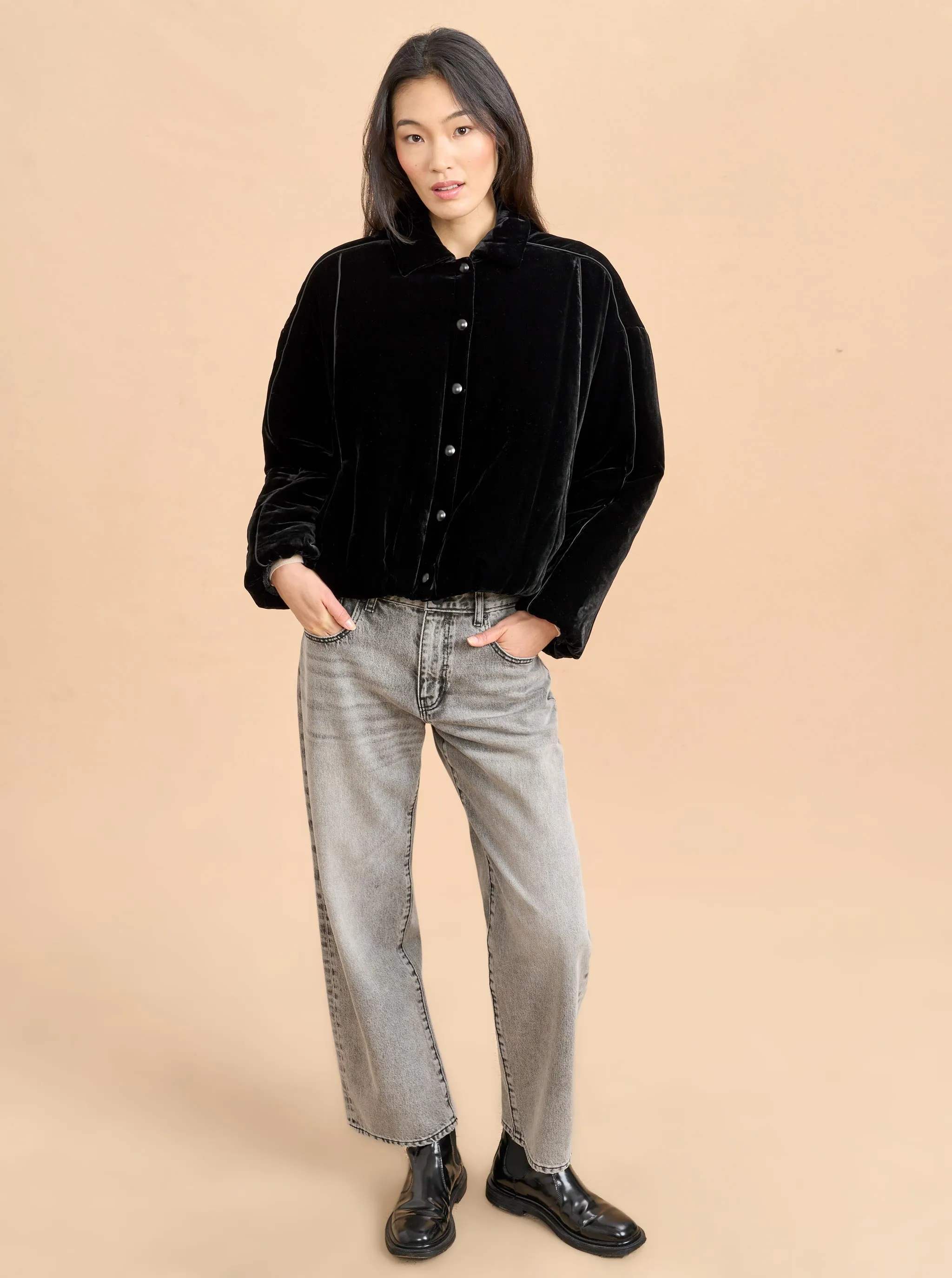 Celia Velvet Bomber