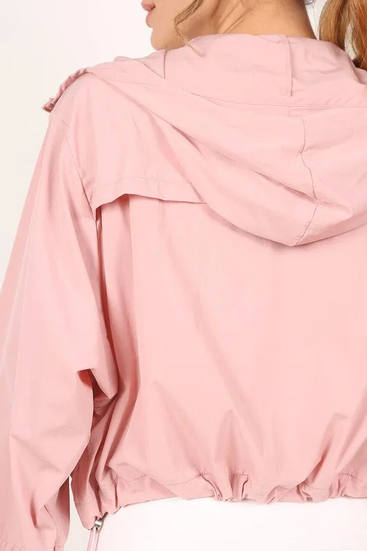 Full Zip Hooded Wind Breaker Jacket