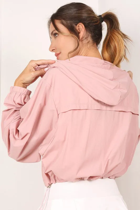Full Zip Hooded Wind Breaker Jacket
