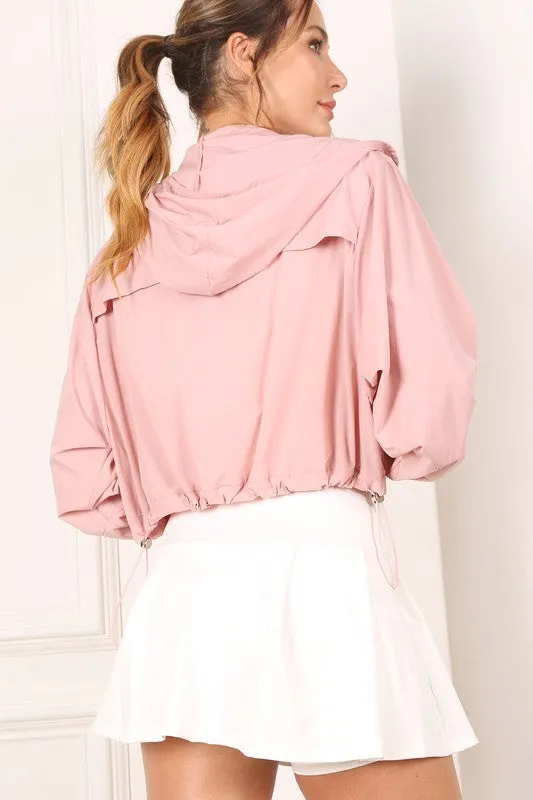 Full Zip Hooded Wind Breaker Jacket