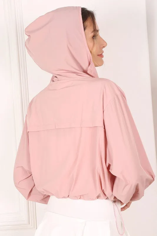 Full Zip Hooded Wind Breaker Jacket