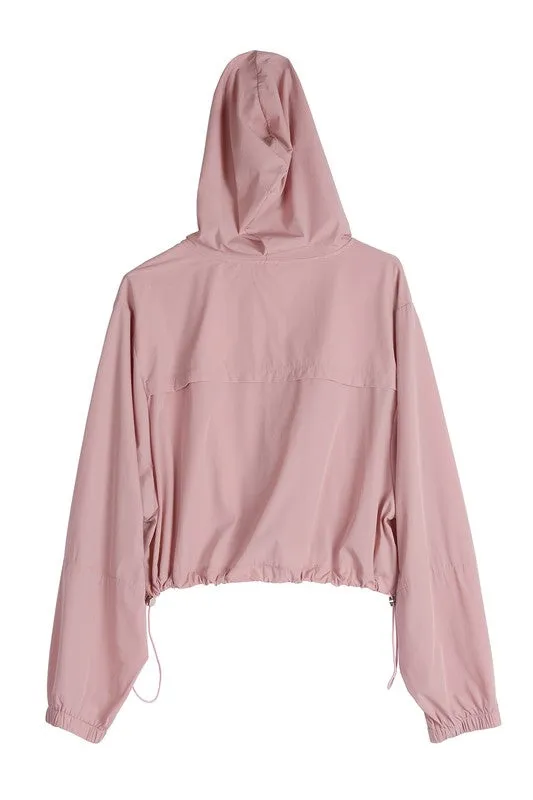 Full Zip Hooded Wind Breaker Jacket