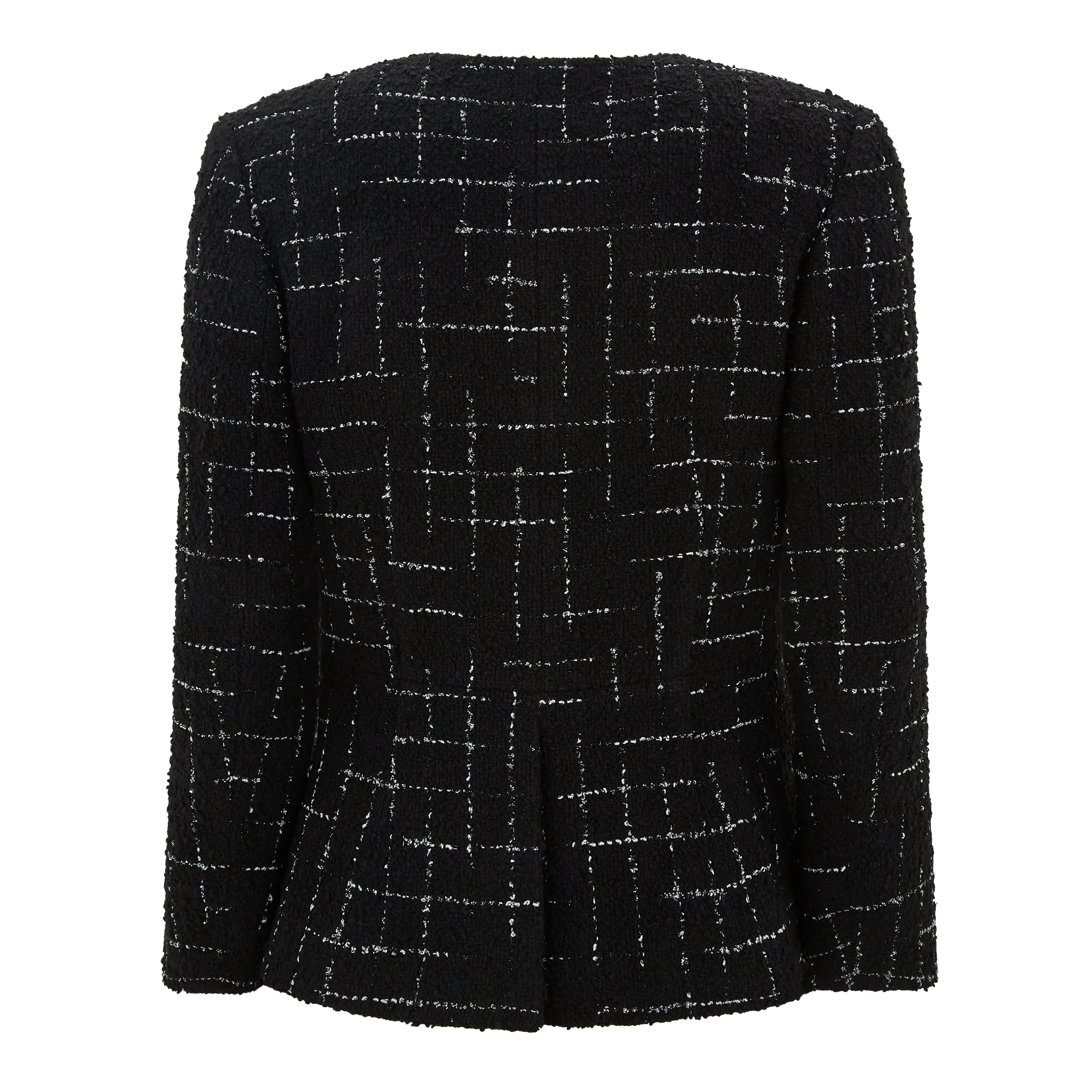 Hazel Tailored Glitter Check Wool Jacket