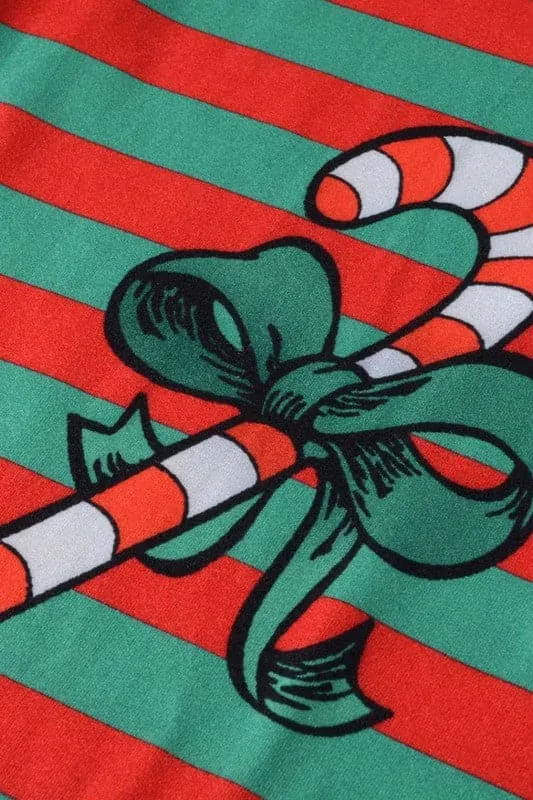 JK321 Holiday Stripe Onesie Pajamas