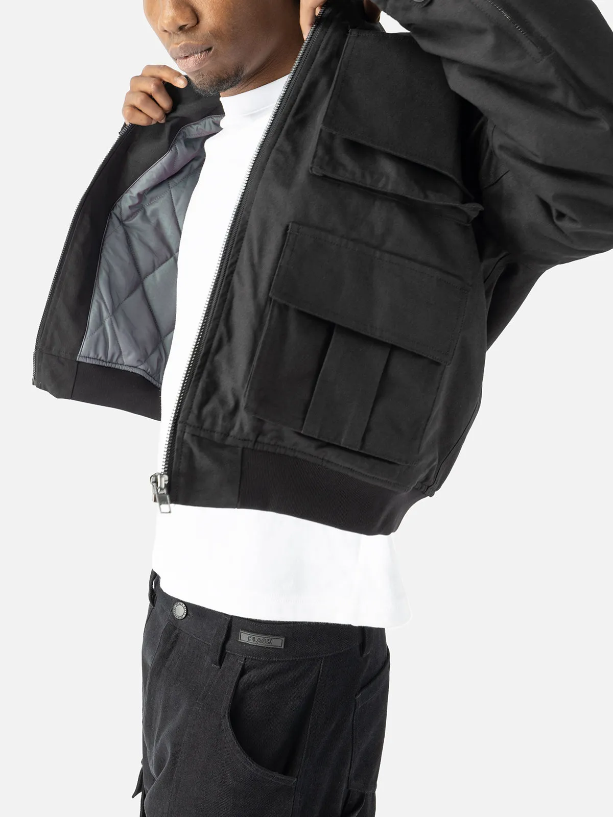 Multi Pockets Bomber Jacket