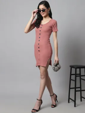 Peachy Keen Glamour Mini Length Bodycon Dress