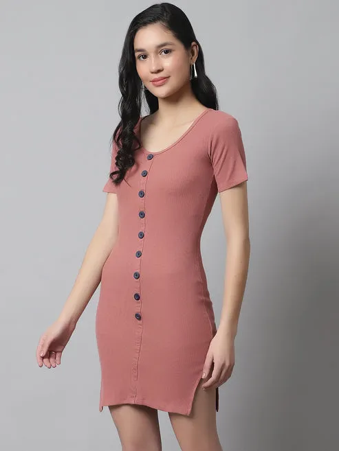 Peachy Keen Glamour Mini Length Bodycon Dress