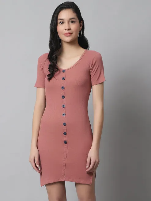 Peachy Keen Glamour Mini Length Bodycon Dress