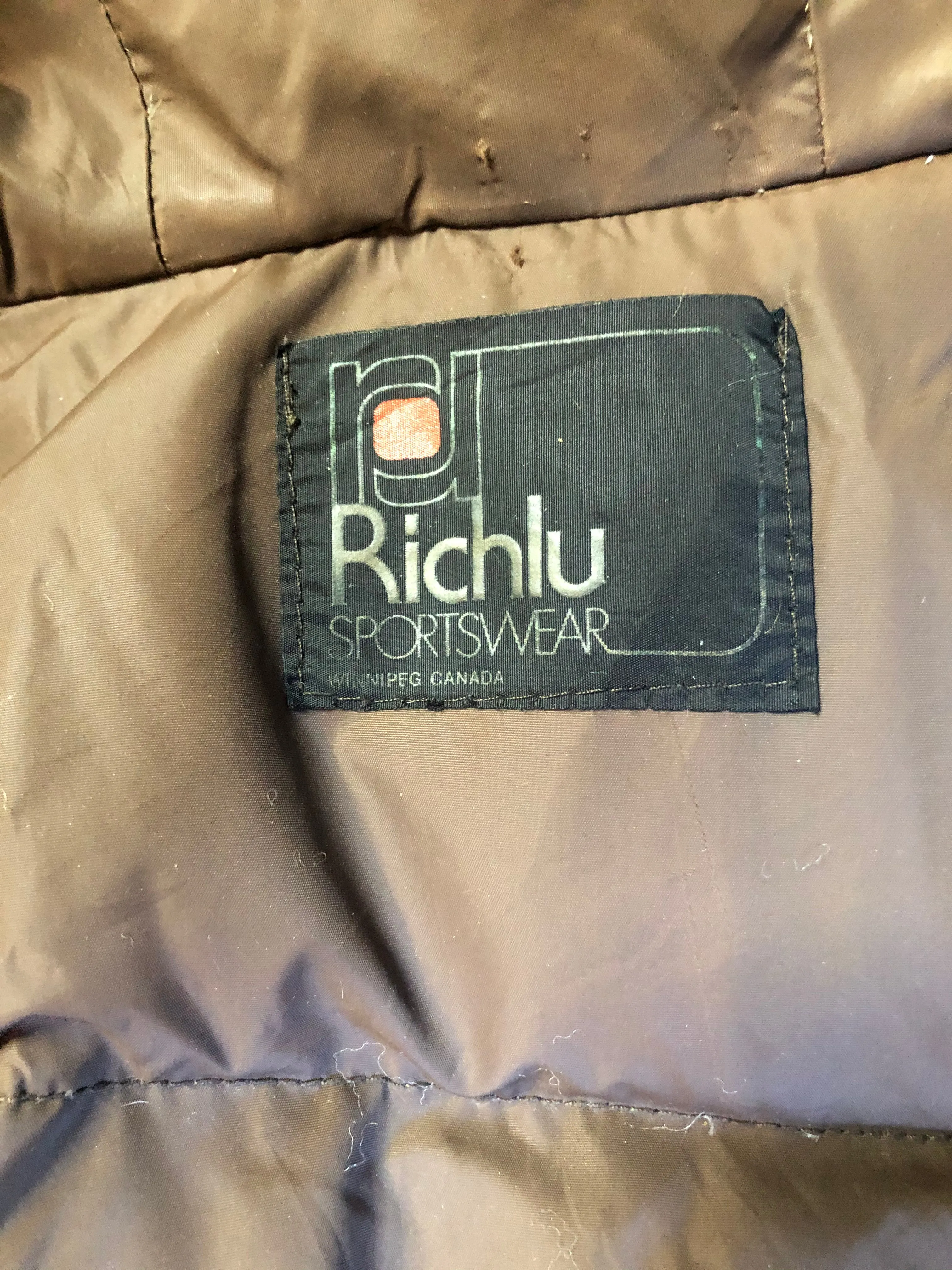 Richlu Beige Down-Filled Parka, Made in Canada