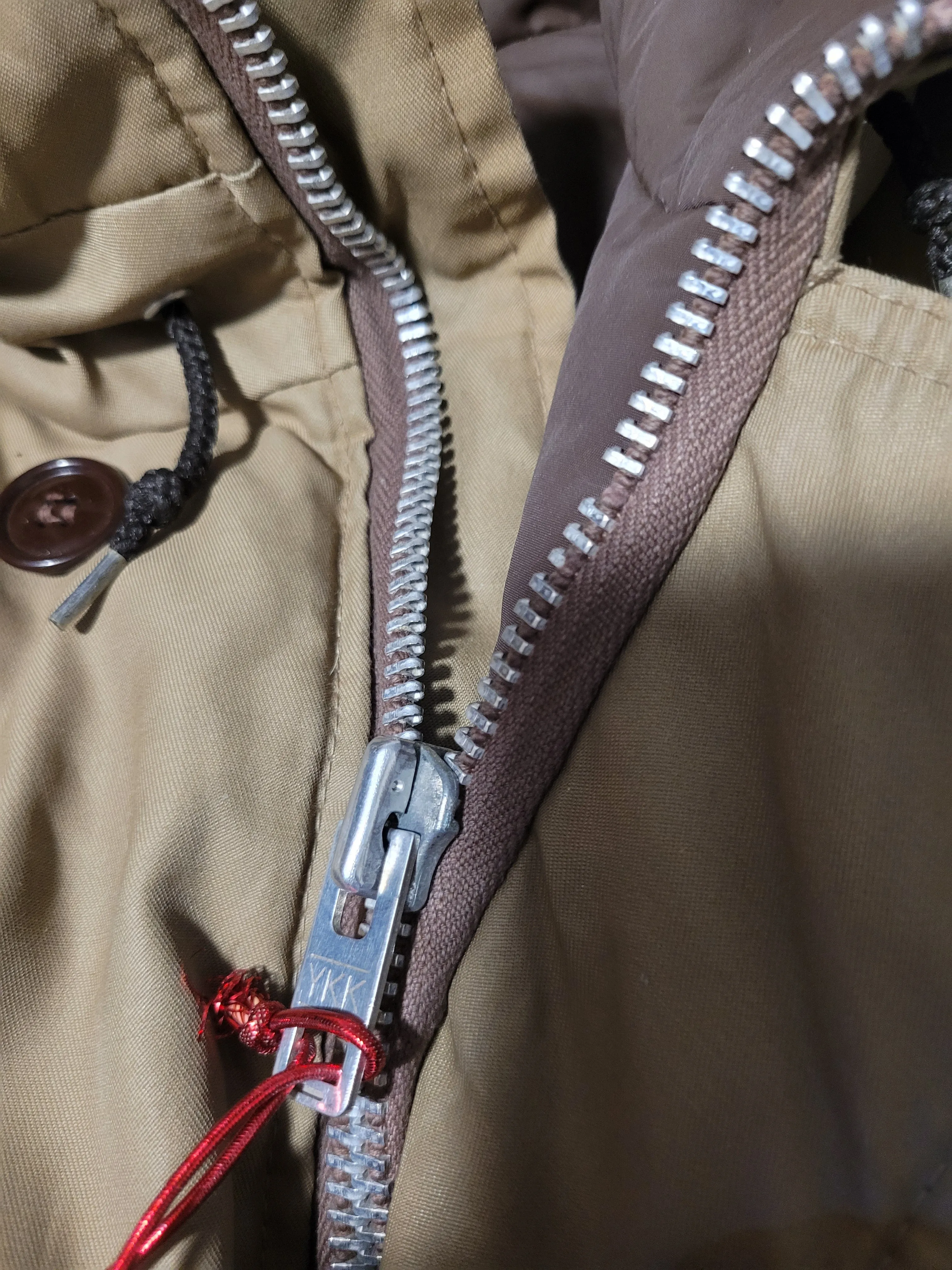 Richlu Beige Down-Filled Parka, Made in Canada
