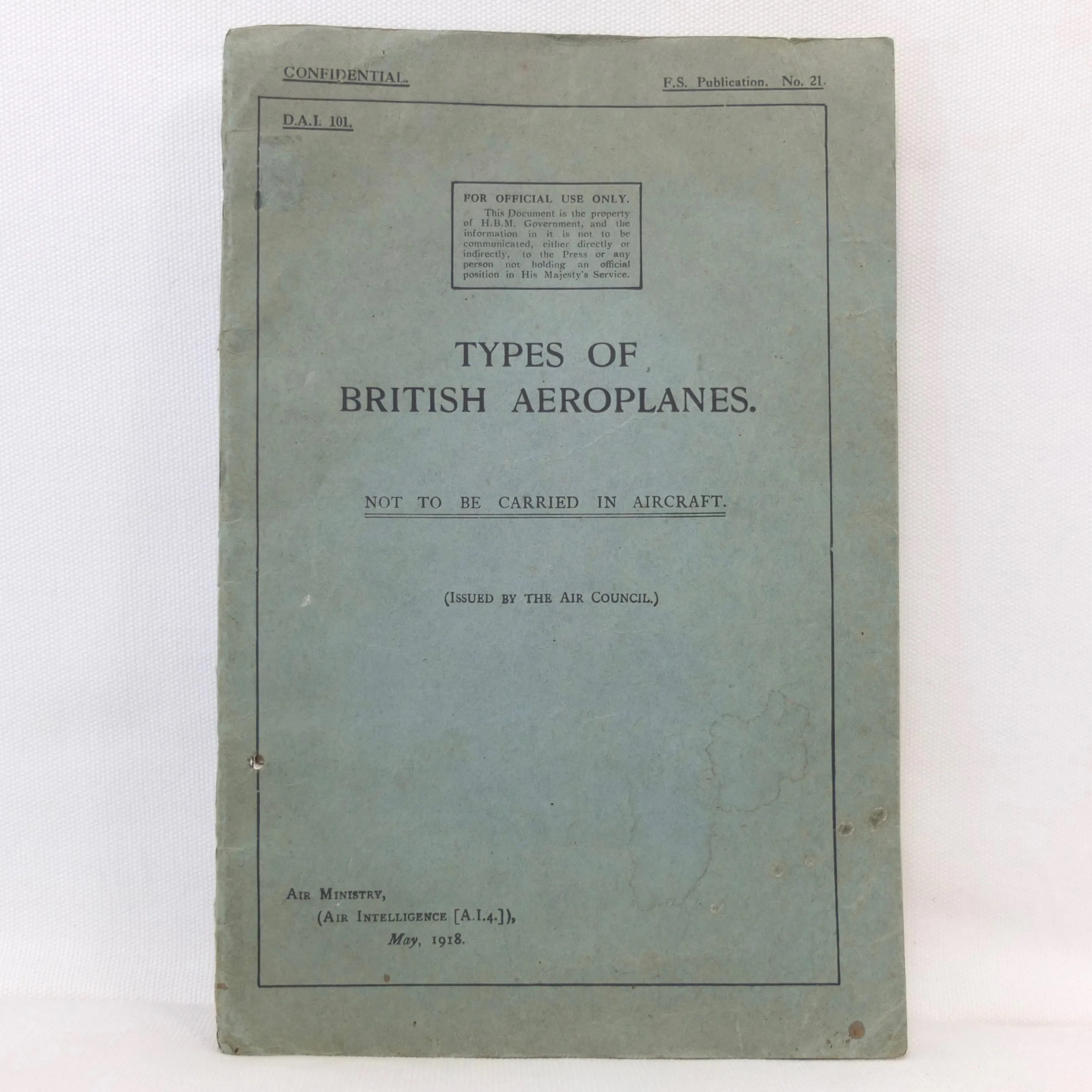 Royal Air Force British Aeroplanes (1918)