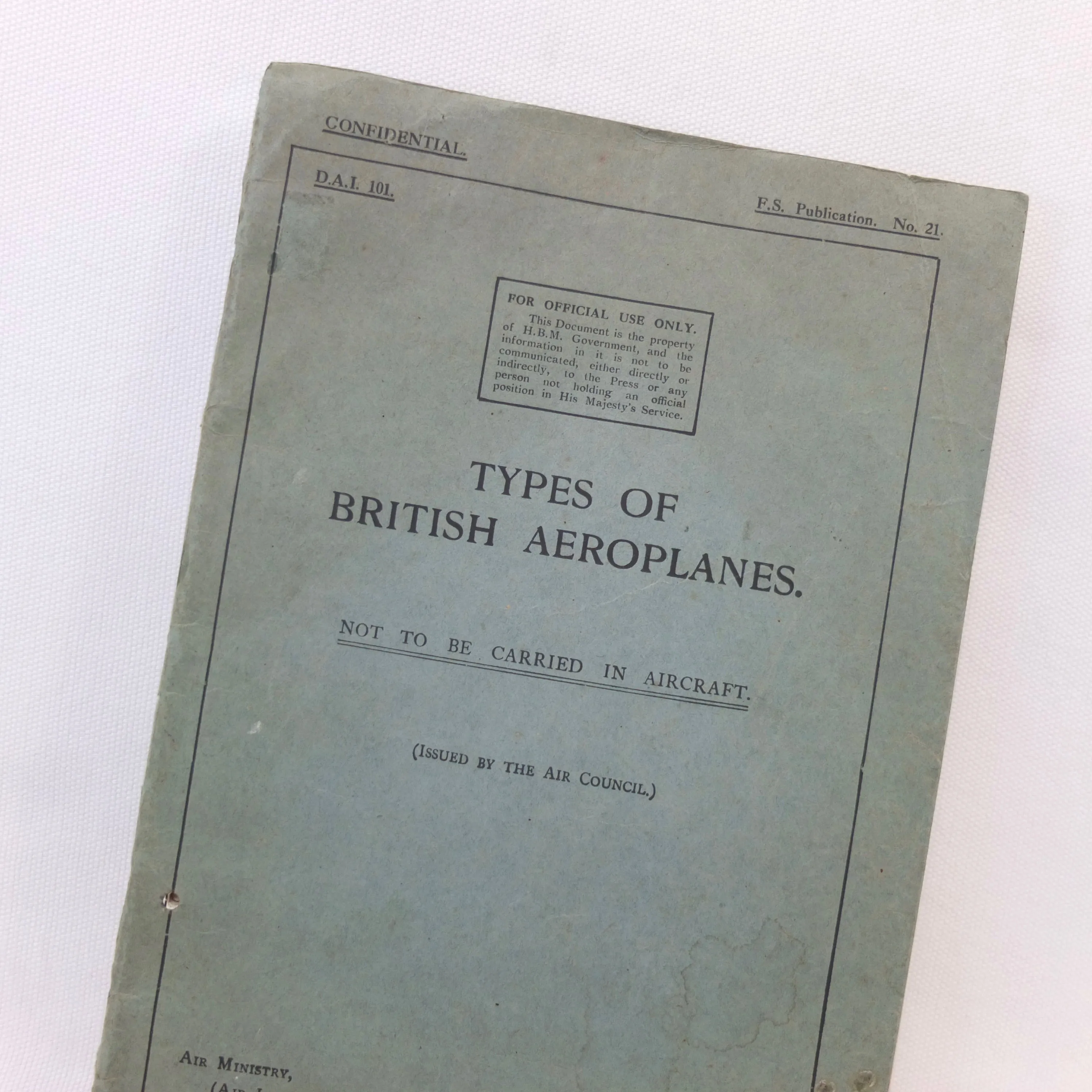 Royal Air Force British Aeroplanes (1918)