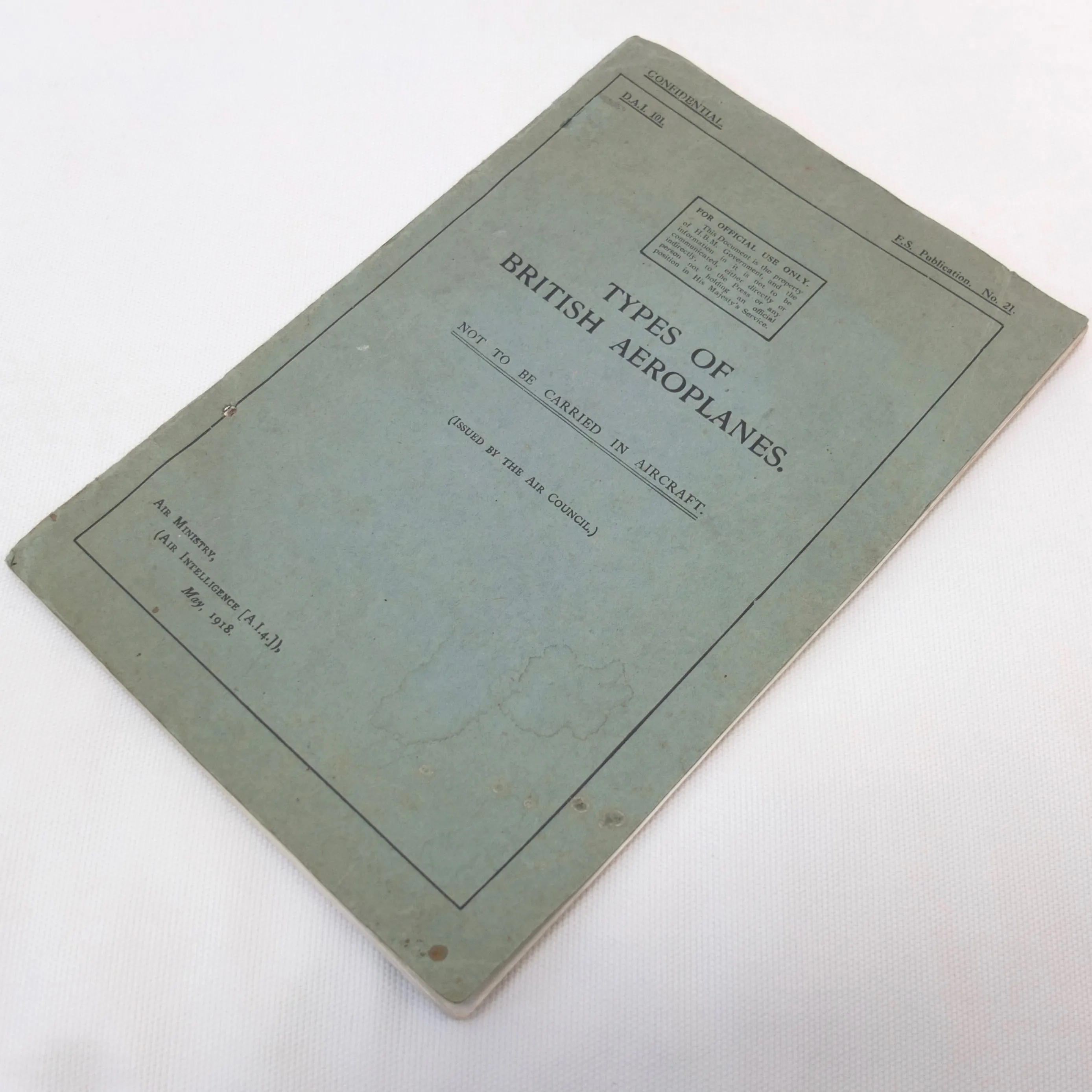 Royal Air Force British Aeroplanes (1918)