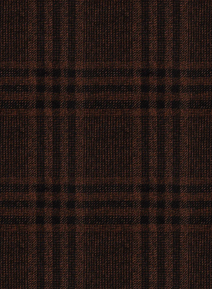 Scabal Rust Checks Wool Jacket