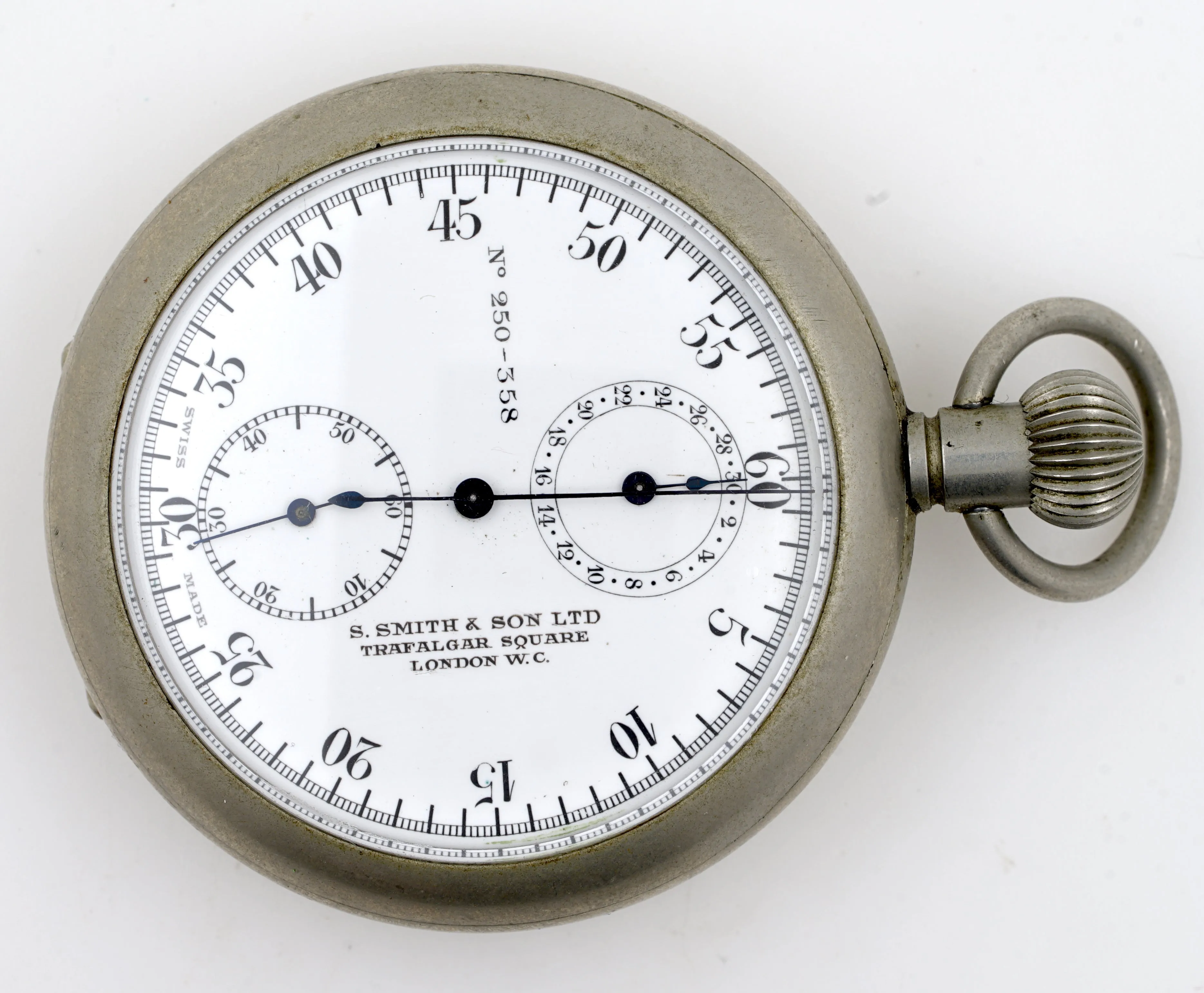 SMITHS RAF PURPOSE POCKET WATCH CHRONOGRAPH BOMBER SQUADRON
