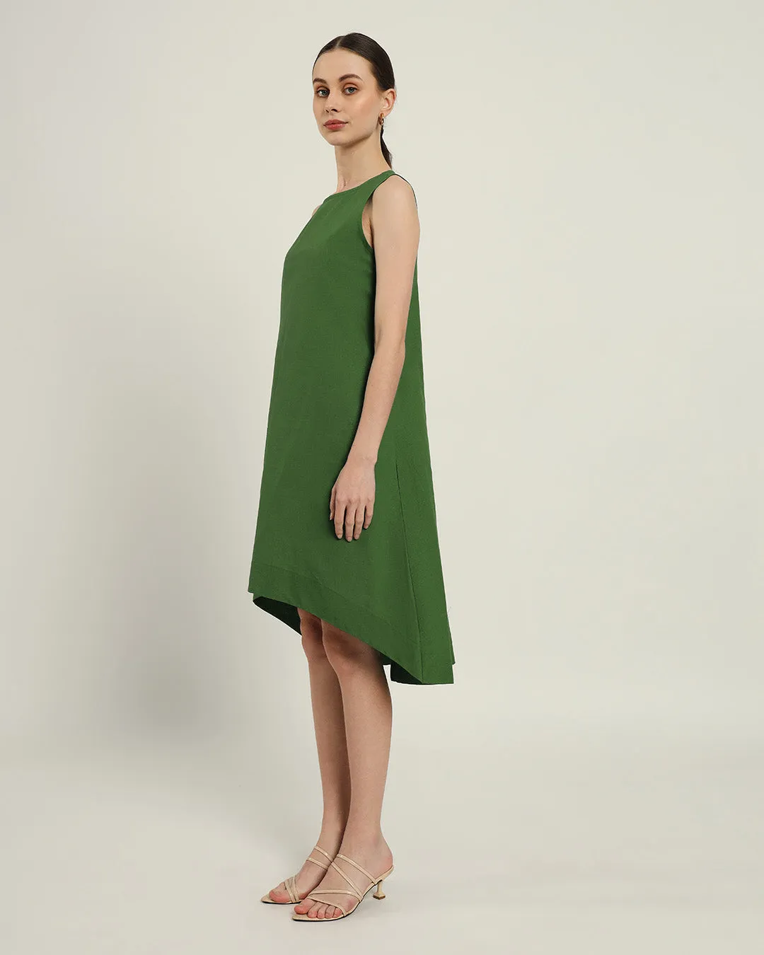 The Odesa Emerald Cotton Dress
