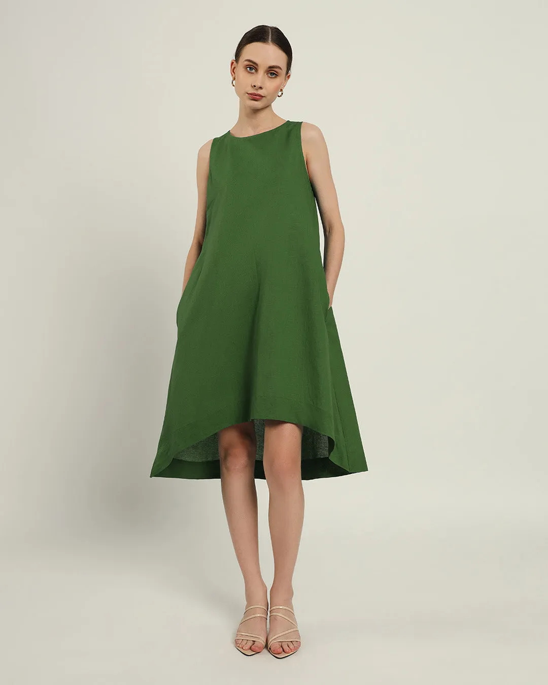 The Odesa Emerald Cotton Dress