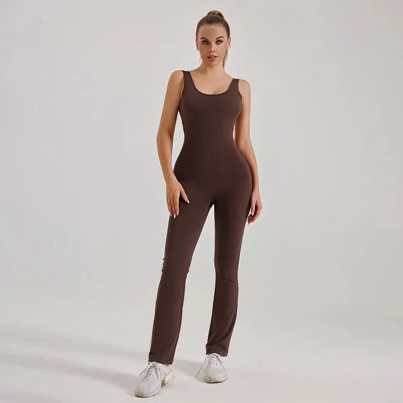 Trend4us Women's Active Cutout Jumpsuit