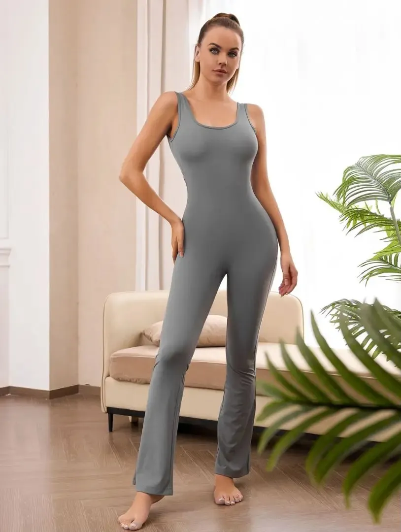 Trend4us Women's Active Cutout Jumpsuit