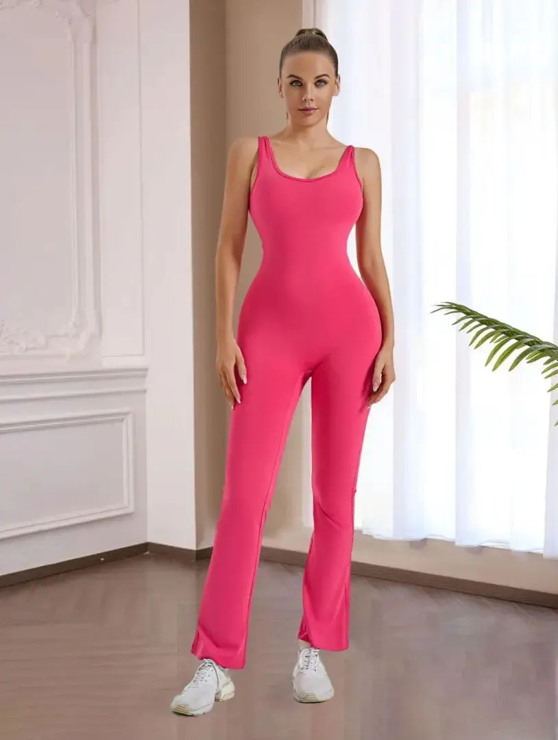Trend4us Women's Active Cutout Jumpsuit
