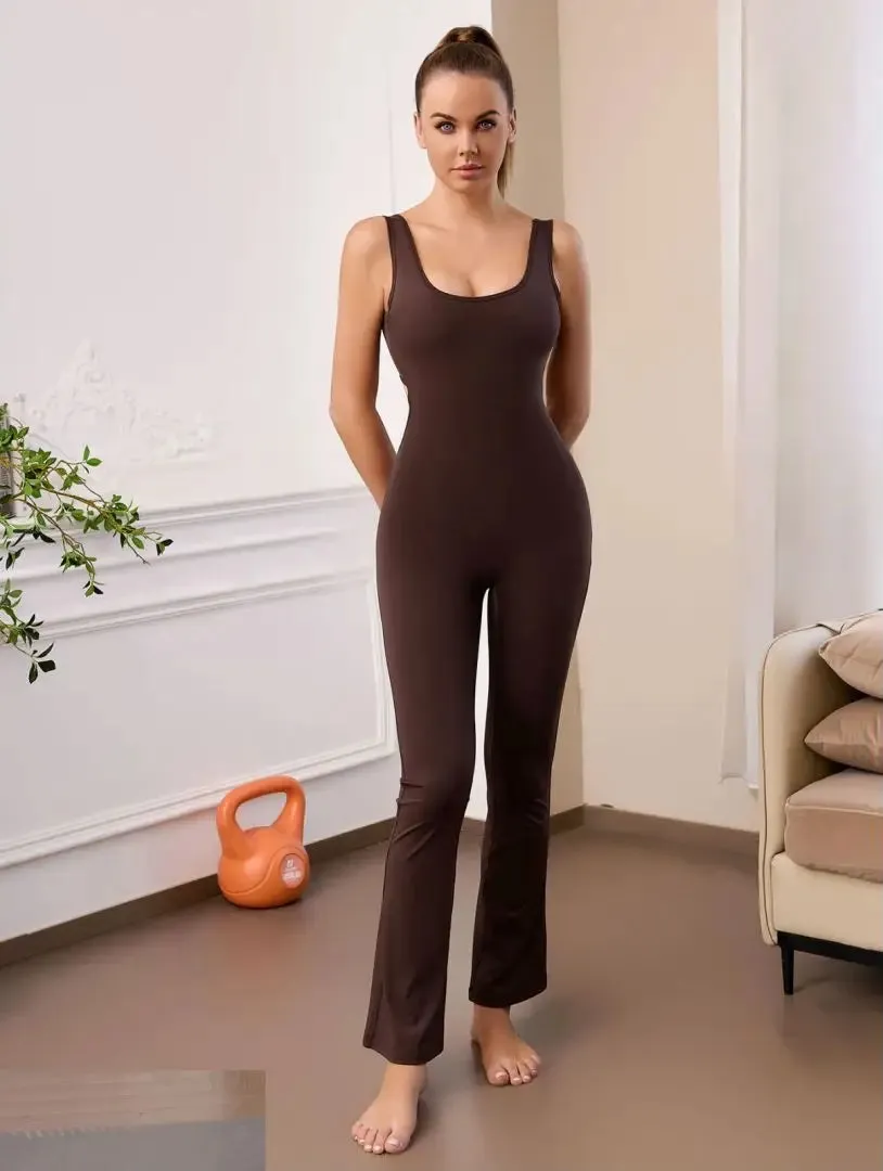 Trend4us Women's Active Cutout Jumpsuit